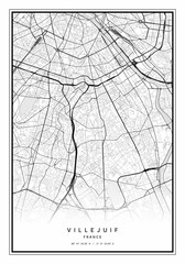Villejuif Map Wall Art | Villejuif France Map Art, Map Wall Art, Digital Map Art