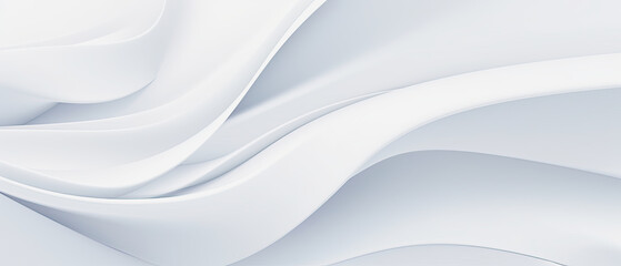 Obraz premium modern white 3d background with lines, generative ai illustration