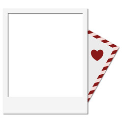 frame with envelope romantic