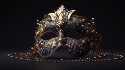 Portrait of two wolves on a black background in the studio.generative ai