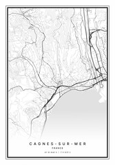 Cagnes sur Mer Map Wall Art | Cagnes sur Mer France Map Art, Map Wall Art, Digital Map Art