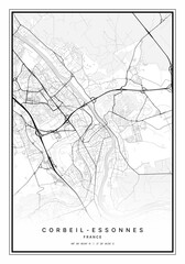Corbeil Essonnes Map Wall Art | Corbeil Essonnes France Map Art, Map Wall Art, Digital Map Art
