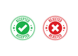 Accepted and rejected stamp vector
