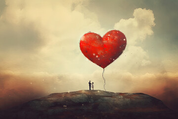 Fototapeta premium concept of love created with Generative AI technology