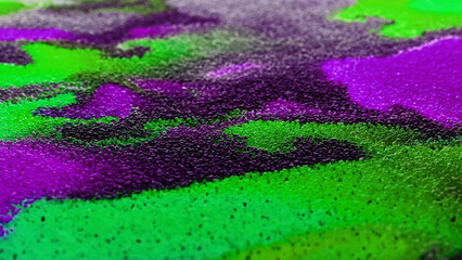 Multicolored Abstract Swirling Bubbles. Wave Fluid Abstract Background. Chemical Reactions, Chaotic Motion, Flow Expansion. Biological Research, Moving Particles, Ink Diffusion. 3D Rendering
