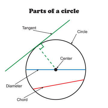 Parts of a Circle Vector Image illustration Isolated on White Background