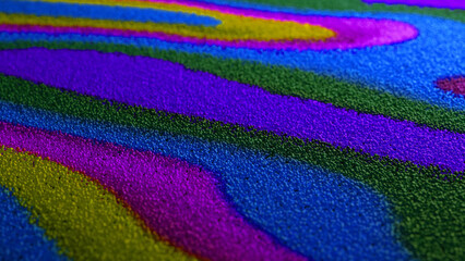 Multicolored Abstract Swirling Bubbles. Wave Fluid Abstract Background. Chemical Reactions, Chaotic Motion, Flow Expansion. Biological Research, Moving Particles, Ink Diffusion. 3D Rendering