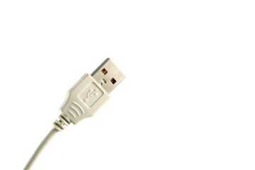 USB on white background.  Hand drawn clipping path included for maximum flexibility.