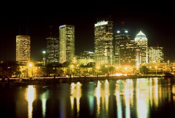 Night shot of Tampa skyline