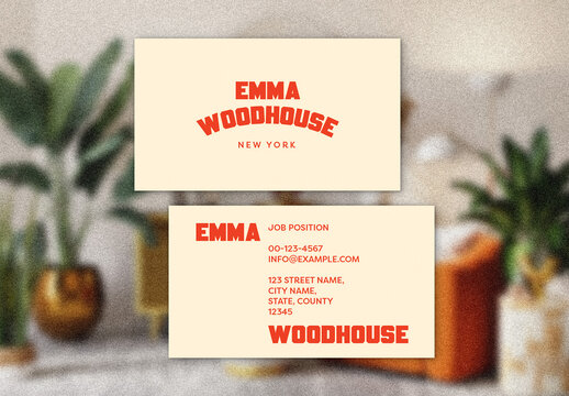 Bold Typographic Business Card Layout