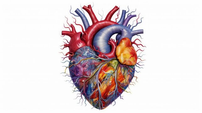 Healthcare and medicine abstract heart design, organ donation, love and anatomy symbol illustration design.
