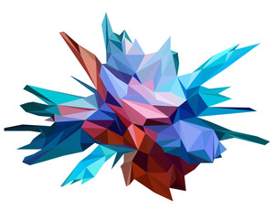 Flat multi colorful polygon template  texture background ,modern triangle diamond shape design concept