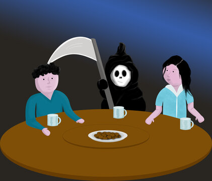 Un caf&eacute; con la muerte
