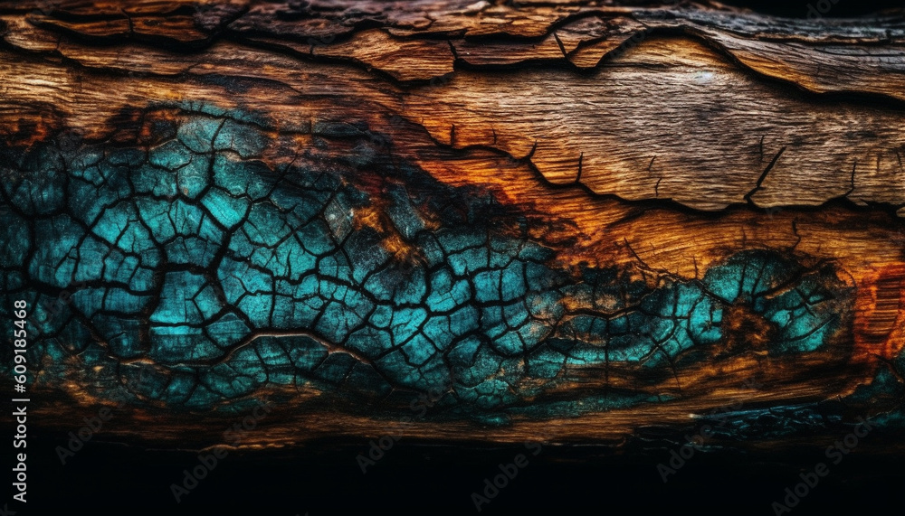 Poster abstract macro pattern of yellow fish underwater generated by ai