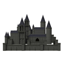 Obraz premium 3d rendering big gothic castle fairytale isolated