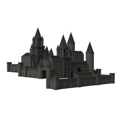 Obraz premium 3d rendering big gothic castle fairytale isolated