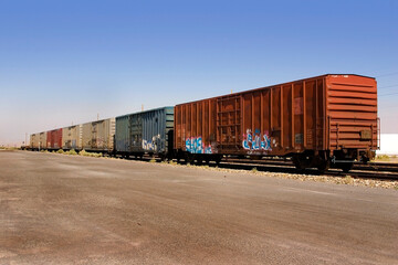 Old Wagon with Salt Pile and Clear Skies on the Background