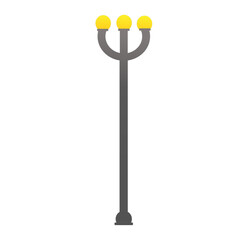 street lamp isolated on white