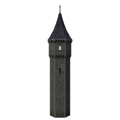 3d rendering gothic dark castle towers isolated