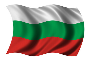 Obraz premium Flag of Bulgaria waving in the wind - clipping path included