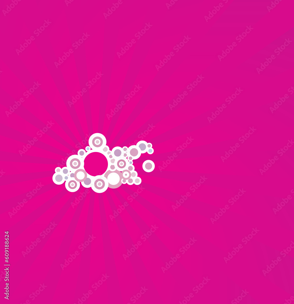 Poster an abstract background image in red with a bubble design