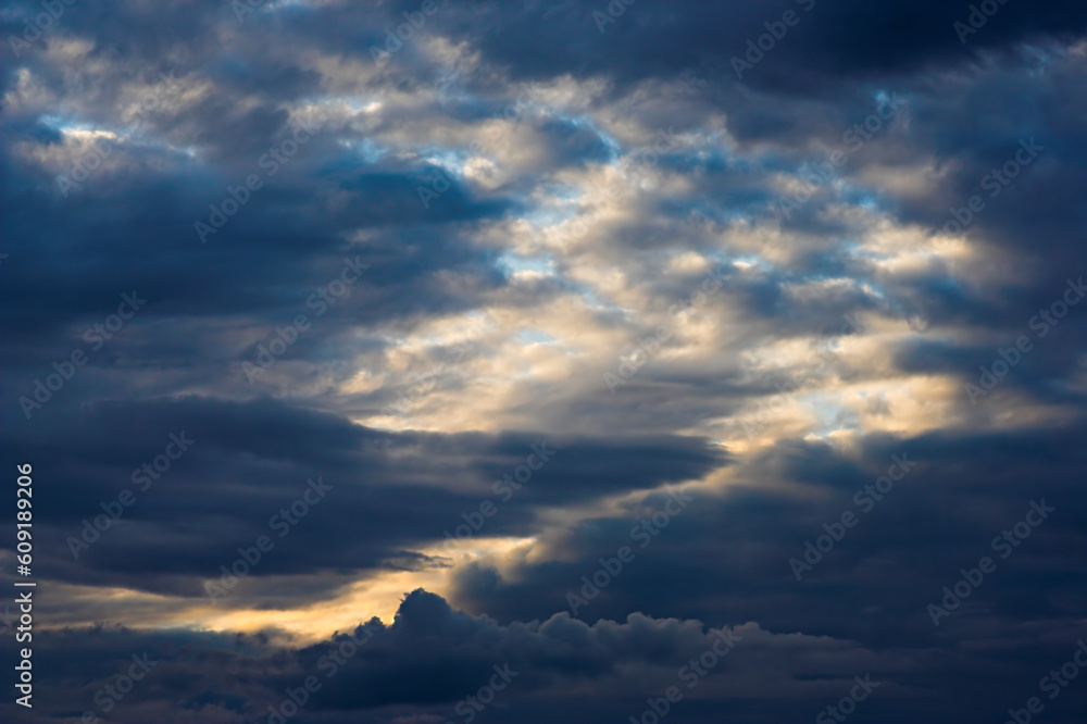 Canvas Prints evening skies with dramatic clouds