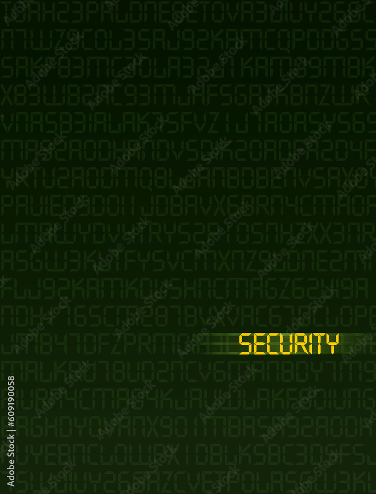 Poster computer illustration related to computer security.