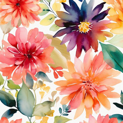 Watercolor Flower Background