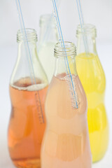 Assorted Flavored Sodas, orange, lemon, berry, pink lemonade