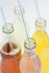 Assorted Flavored Sodas, orange, lemon, berry, pink lemonade