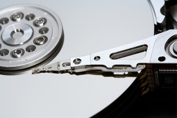Some details of a computer hard drive