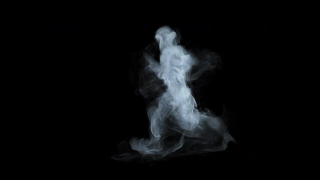 Man running - smoke or ghost apparition - VFX animation 4K
