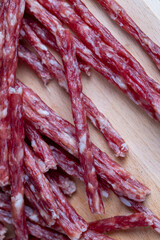 Thin pork sausage with spices