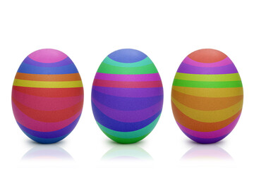 some colorful eggs for easter