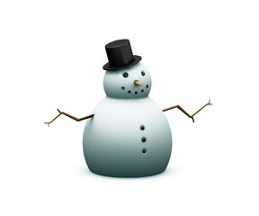 3D render of a snowman