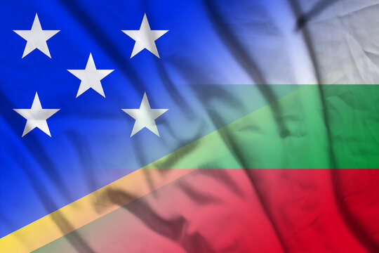 Solomon Islands and Bulgaria official flag international negotiation BGR SLB