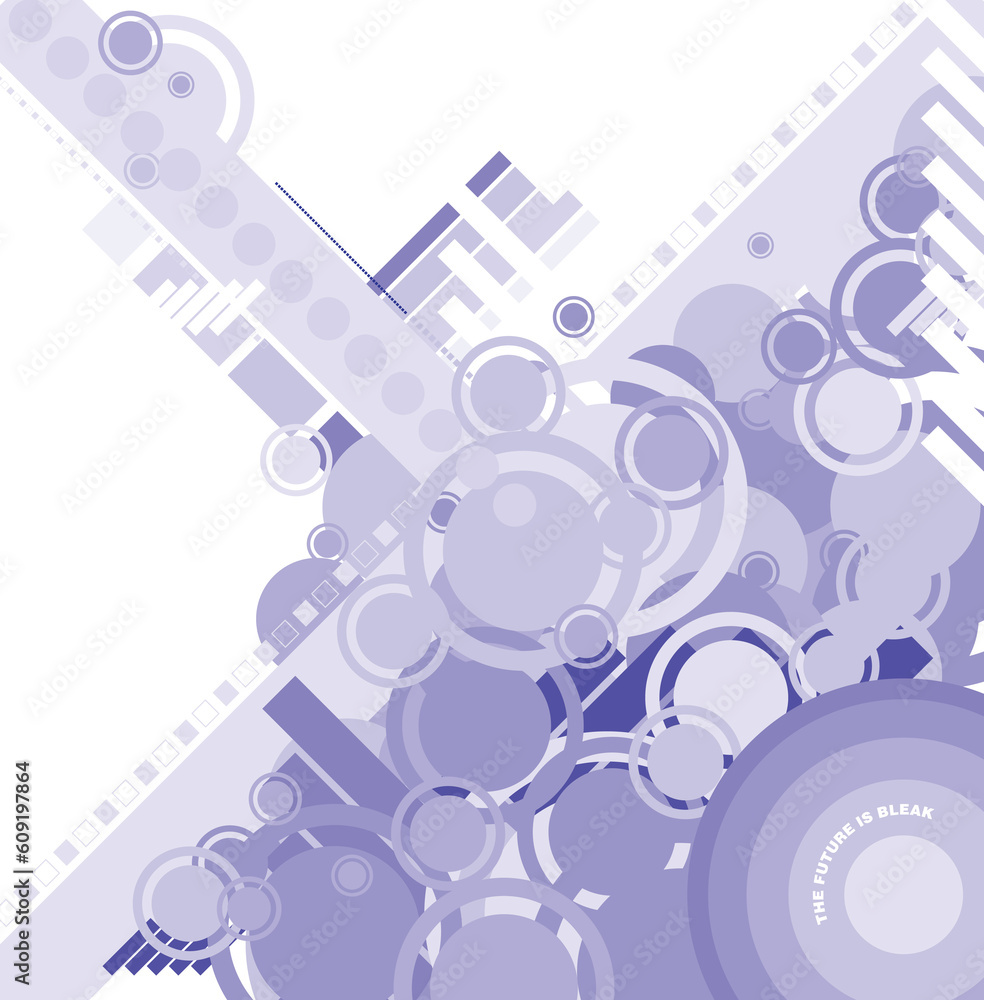 Poster a modern blue circular design for use a as background or desktop