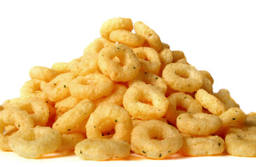 closeup of cheese snacks