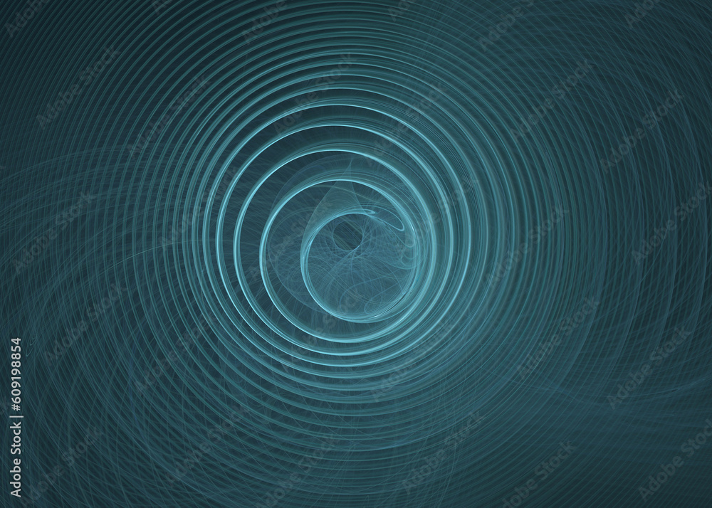 Poster a computer generated abstract image; fractal swirl design