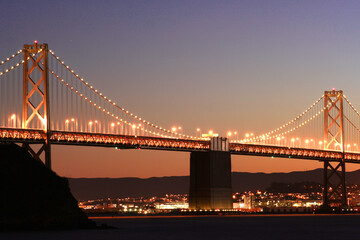 Nite time, Bay Bridge in San Francisco, CA