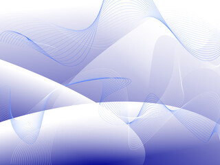 A abstract blue wave background with white lines