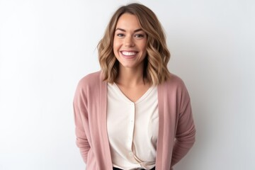 Fototapeta premium Portrait of a beautiful young woman smiling and looking at camera.