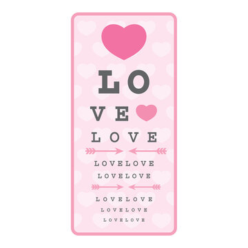 Valentines Day Love Is Blind Eye chart