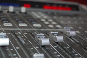 Close up of Mixing Desk