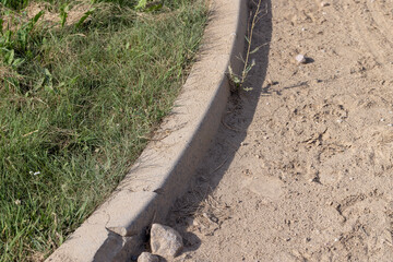 construction of a new walkway in the city park