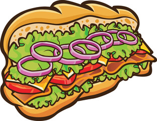 Sub Sandwich Png Logo Vector Design