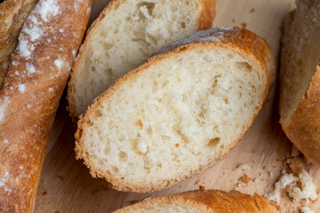 Cut white bread into pieces