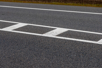 Details of an asphalt highway