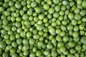 background of fresh green peas.