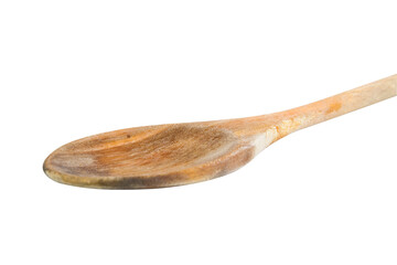 Wooden spoon isolated on a white background